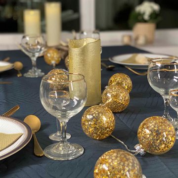 Lyskæde med 10 guldfarvede kugler fra tyske Grundig. GRUN-871125216286G